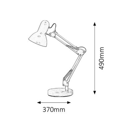 Brilagi - Lampa stołowa ROMERO 1xE27/60W/230V czarna