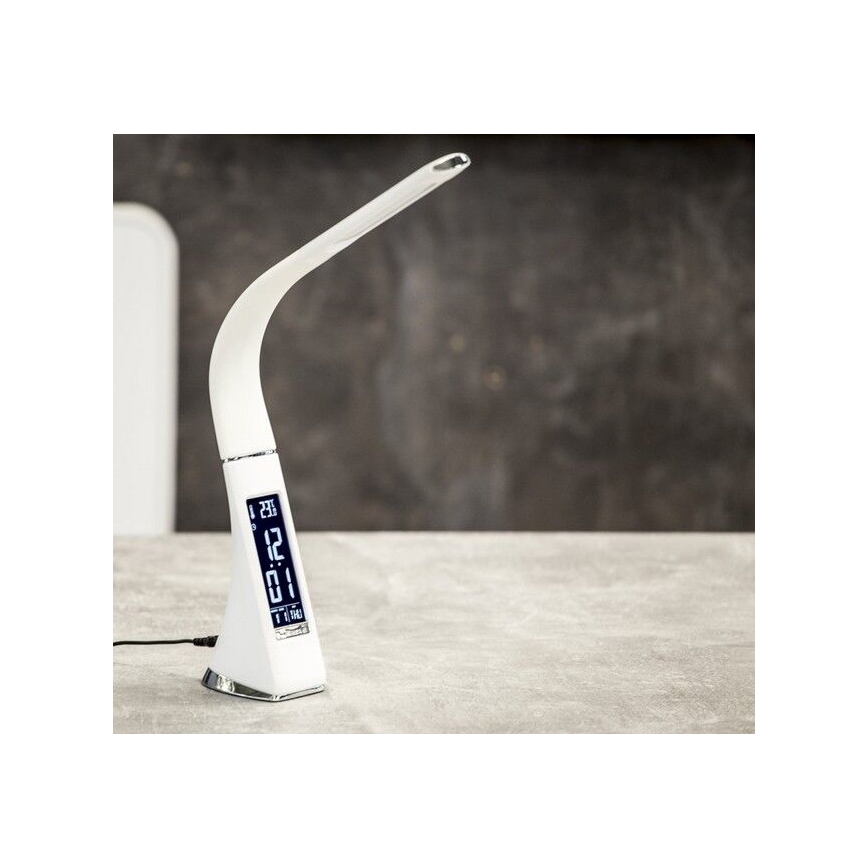 Brilagi - Lampa stołowa ściemnialna LED z wyświetlaczem PELLE LED/7W/230V biała
