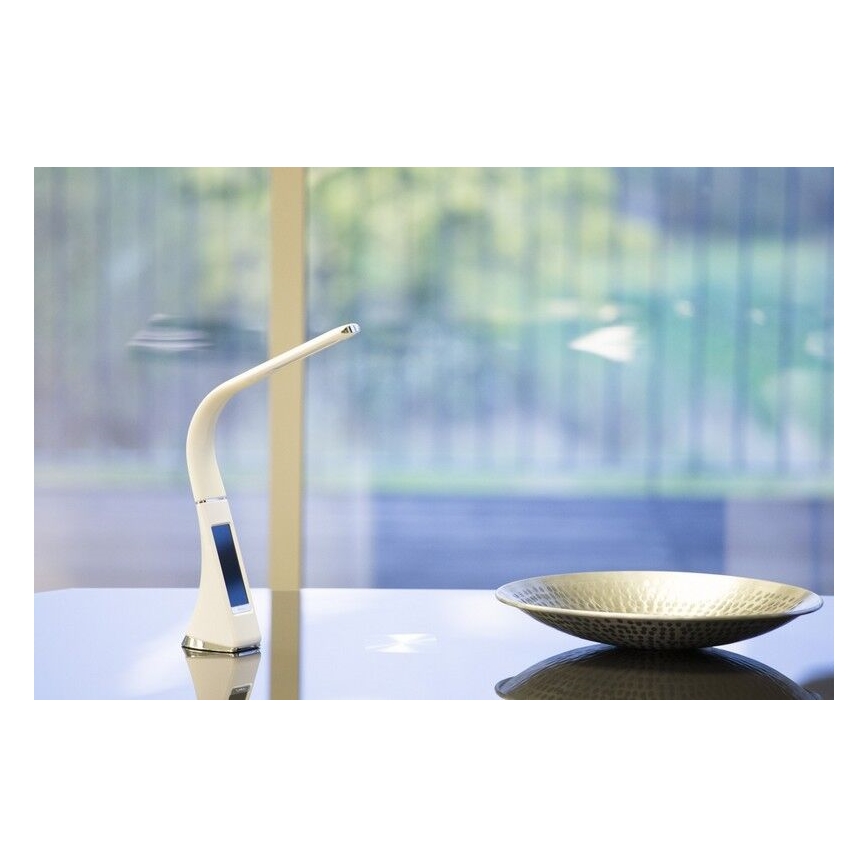 Brilagi - Lampa stołowa ściemnialna LED z wyświetlaczem PELLE LED/7W/230V biała