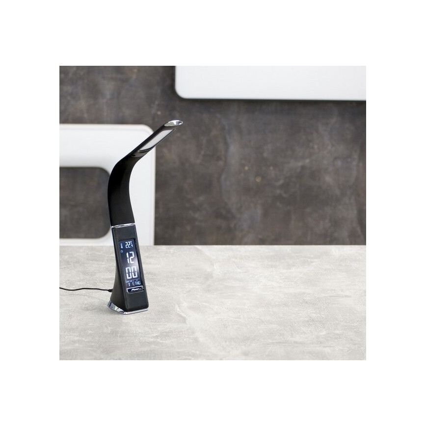 Brilagi - Lampa stołowa ściemnialna LED z wyświetlaczem PELLE LED/7W/230V czarna