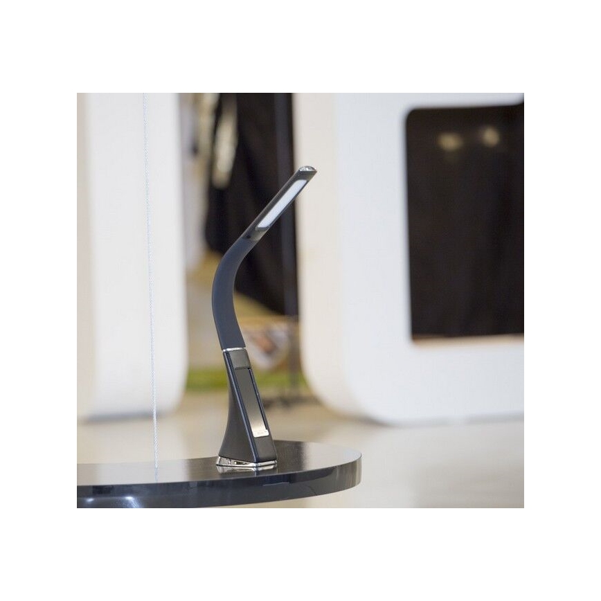 Brilagi - Lampa stołowa ściemnialna LED z wyświetlaczem PELLE LED/7W/230V czarna