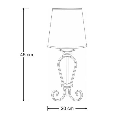 Brilagi - Lampa stołowa SONIA 1xE27/15W/230V kremowa/patyna