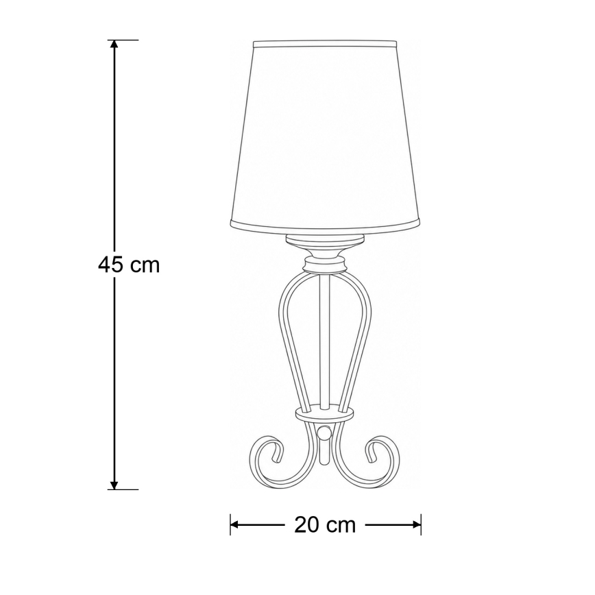 Brilagi - Lampa stołowa SONIA 1xE27/15W/230V kremowa/patyna