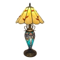 Brilagi - Lampa stołowa Tiffany witrażowa FOLIA 1xE27/60W/230V + 1xE14/40W