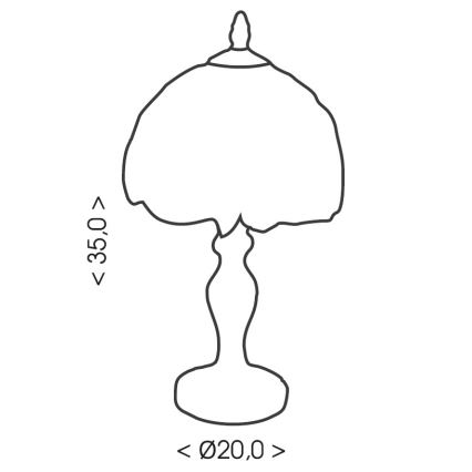 Brilagi - Lampa stołowa Tiffany witrażowa JUNGLE 1xE27/60W/230V