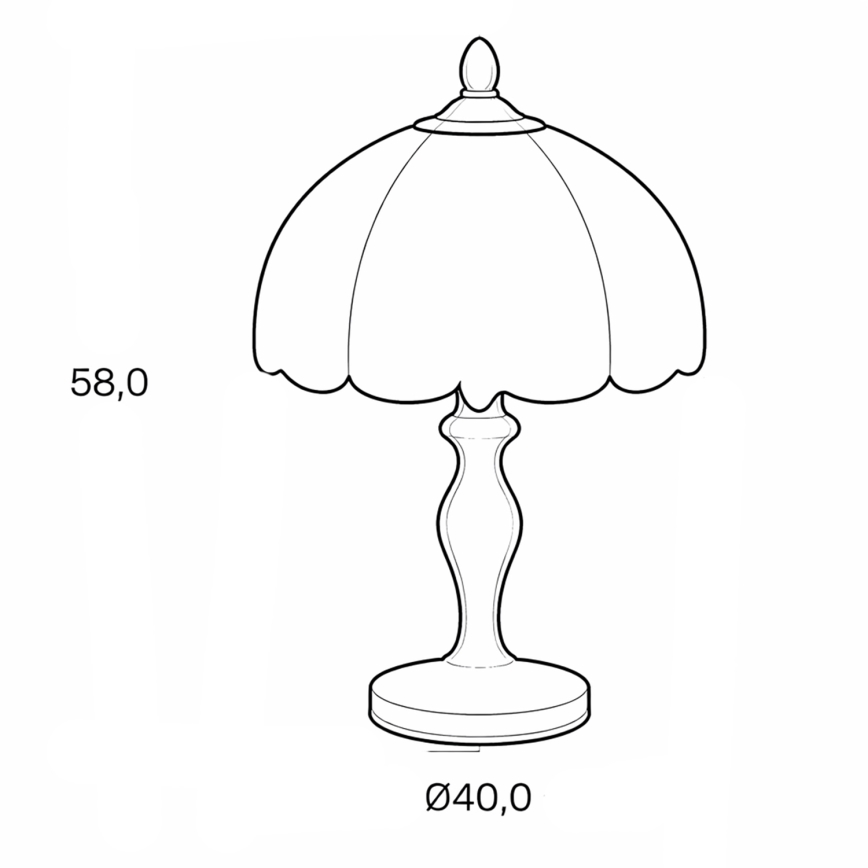 Brilagi - Lampa stołowa Tiffany witrażowa JUNGLE 2xE27/60W/230V