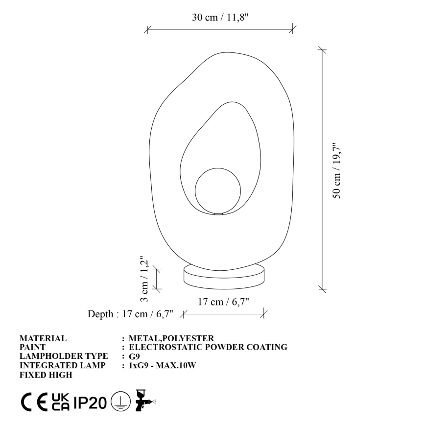 Brilagi - Lampa stołowa WABI SABI 1xG9/8W/230V biała