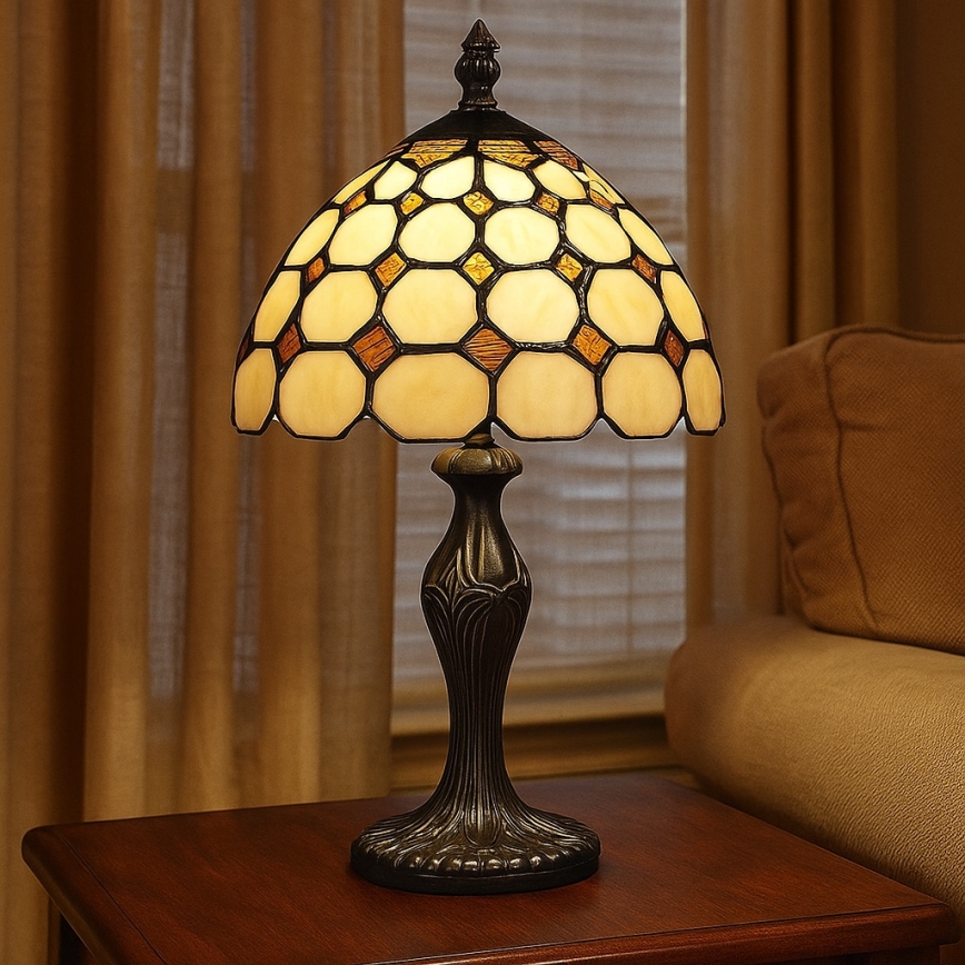 Brilagi - Lampa stołowa witrażowa Tiffany DORAN 1xE14/40W/230V