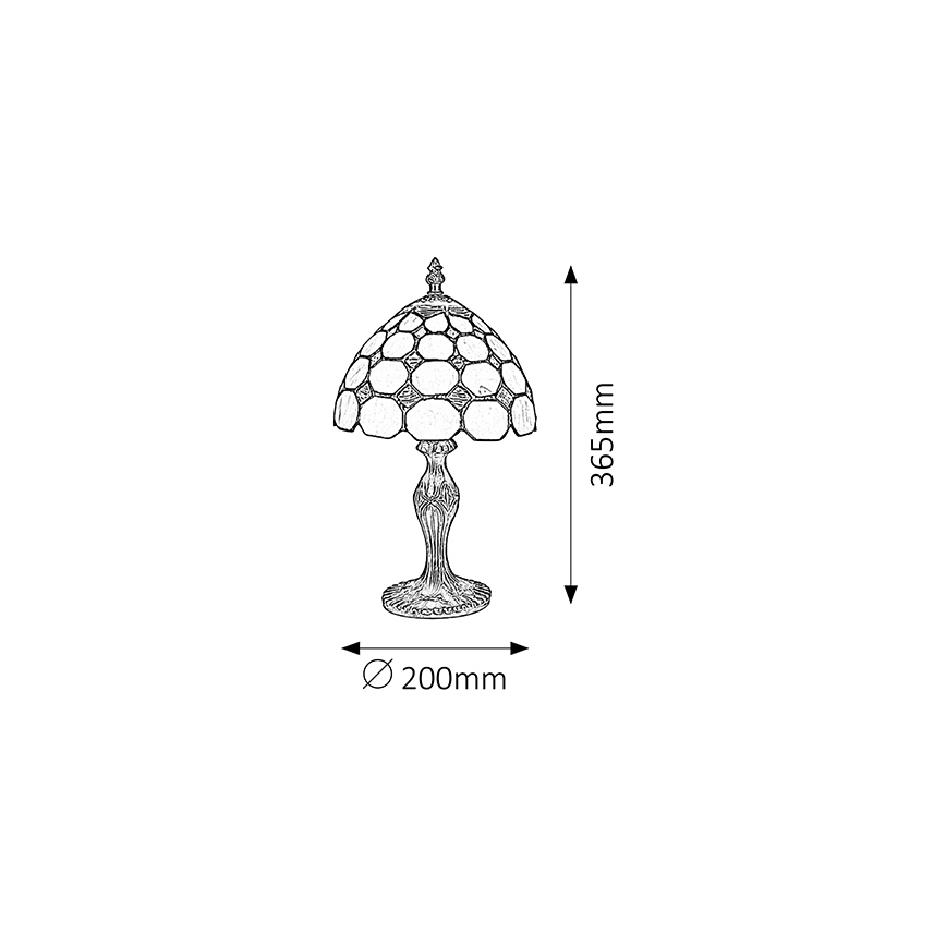 Brilagi - Lampa stołowa witrażowa Tiffany DORAN 1xE14/40W/230V