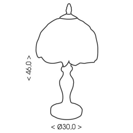 Brilagi - Lampa stołowa witrażowa Tiffany MIRABELLA 1xE27/60W/230V