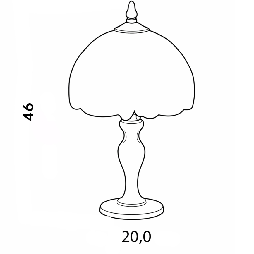 Brilagi - Lampa stołowa witrażowa Tiffany SIENNA 1xE27/60W/230V