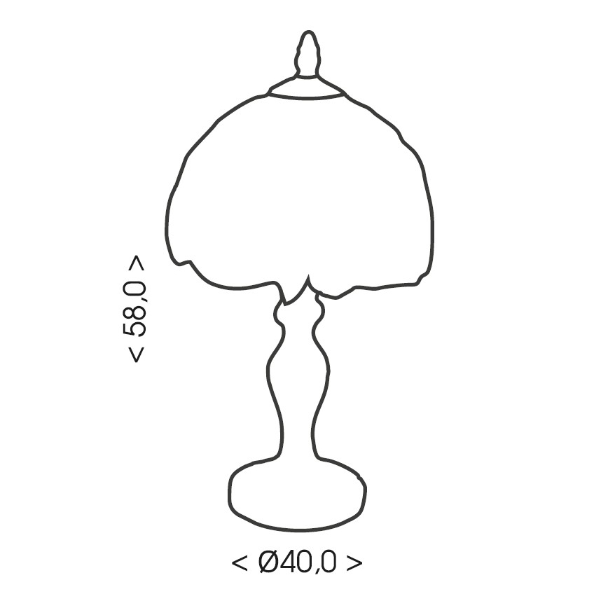 Brilagi - Lampa stołowa witrażowa Tiffany SIENNA 2xE27/60W/230V