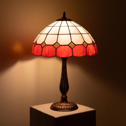 Brilagi - Lampa stołowa witrażowa Tiffany SIENNA 2xE27/60W/230V