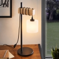 BRILAGI - Lampa stołowa WOOD GLASS 1xE27/40W/230V brązowa/czarna/biała