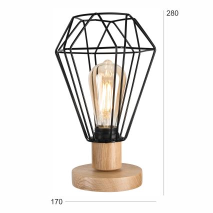 Brilagi - Lampa stołowa WOODY BASKET 1xE27/60W/230V dąb