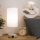 Brilagi - Lampa stołowa z portem USB TABLON 1xE27/25W/230V beżowa/biała