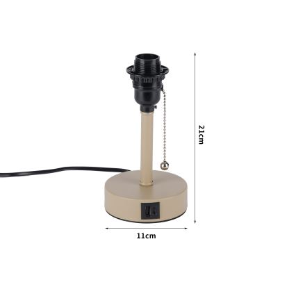 Brilagi - Lampa stołowa z portem USB TABLON 1xE27/25W/230V beżowa