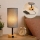 Brilagi - Lampa stołowa z portem USB TABLON 1xE27/25W/230V dąb/czarny/szary