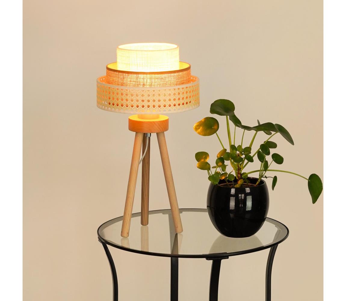 Brilagi - Lampa stołowa CEDAR LUNETA 1xE27/15W/230V beżowe/brązowe/kremowy