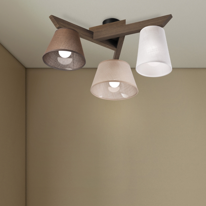 Brilagi - LED Lampa sufitowa ANTHONY 3xE14/40W/230V dąb orzech
