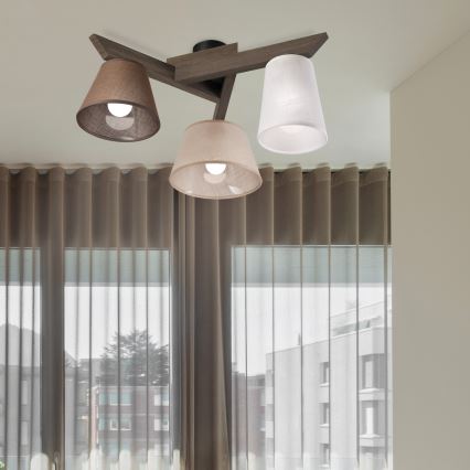 Brilagi - LED Lampa sufitowa ANTHONY 3xE14/40W/230V dąb orzech