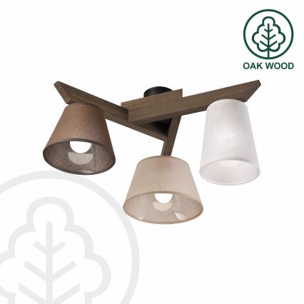 Brilagi - LED Lampa sufitowa ANTHONY 3xE14/40W/230V dąb orzech