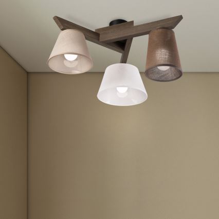 Brilagi - LED Lampa sufitowa ANTHONY 3xE14/40W/230V dąb orzech