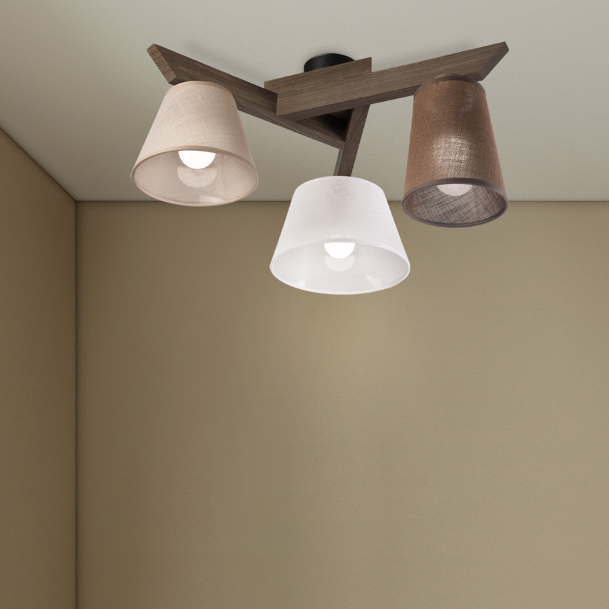 Brilagi - LED Lampa sufitowa ANTHONY 3xE14/40W/230V dąb orzech