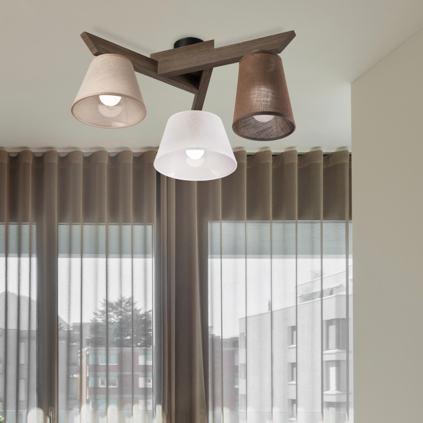 Brilagi - LED Lampa sufitowa ANTHONY 3xE14/40W/230V dąb orzech