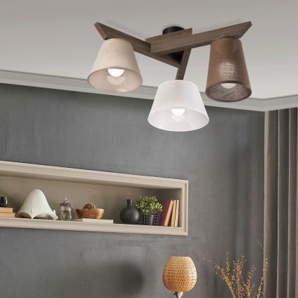 Brilagi - LED Lampa sufitowa ANTHONY 3xE14/40W/230V dąb orzech