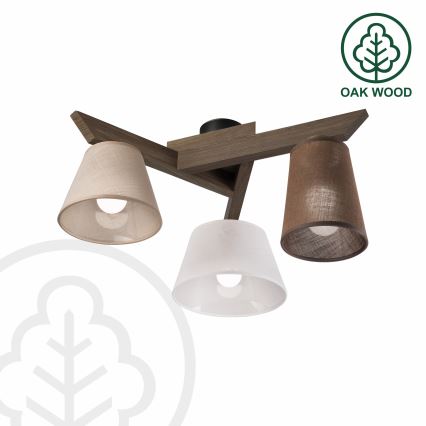 Brilagi - LED Lampa sufitowa ANTHONY 3xE14/40W/230V dąb orzech
