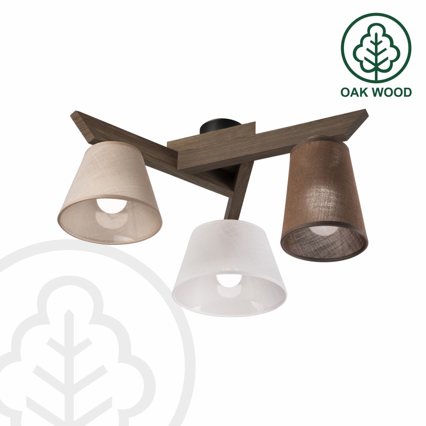Brilagi - LED Lampa sufitowa ANTHONY 3xE14/40W/230V dąb orzech