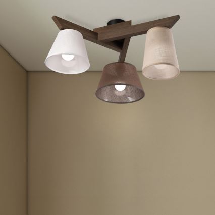 Brilagi - LED Lampa sufitowa ANTHONY 3xE14/40W/230V dąb orzech