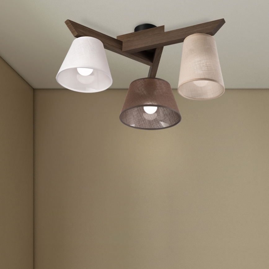 Brilagi - LED Lampa sufitowa ANTHONY 3xE14/40W/230V dąb orzech