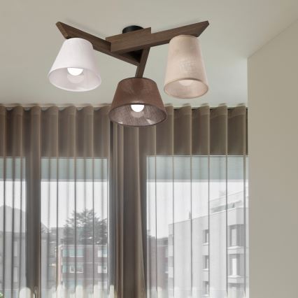 Brilagi - LED Lampa sufitowa ANTHONY 3xE14/40W/230V dąb orzech