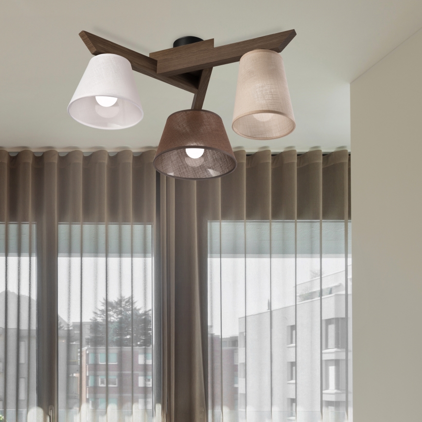 Brilagi - LED Lampa sufitowa ANTHONY 3xE14/40W/230V dąb orzech