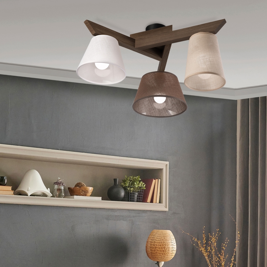 Brilagi - LED Lampa sufitowa ANTHONY 3xE14/40W/230V dąb orzech