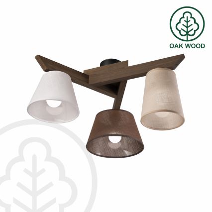 Brilagi - LED Lampa sufitowa ANTHONY 3xE14/40W/230V dąb orzech