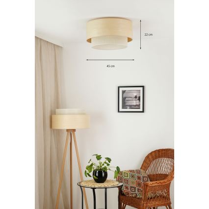 Brilagi - Lampa sufitowa ARIZONA BOHO 1xE27/15W/230V śr. 45 cm beżowa