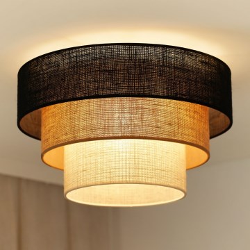 Brilagi -Lampa sufitowa ASPEN LUNETA 1xE27/15W/230V śr. 45 czarna/beżowa/kremowa
