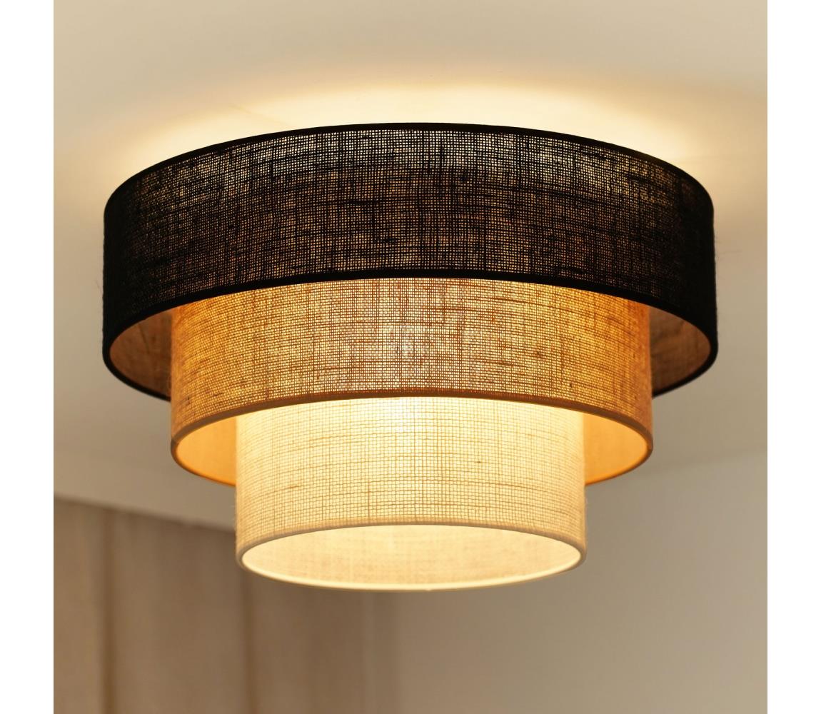 Brilagi -Lampa sufitowa ASPEN LUNETA 1xE27/15W/230V śr. 45 czarna/beżowa/kremowa