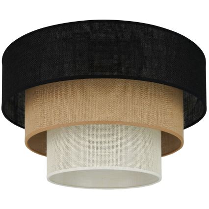 Brilagi -Lampa sufitowa ASPEN LUNETA 1xE27/15W/230V śr. 45 czarna/beżowa/kremowa