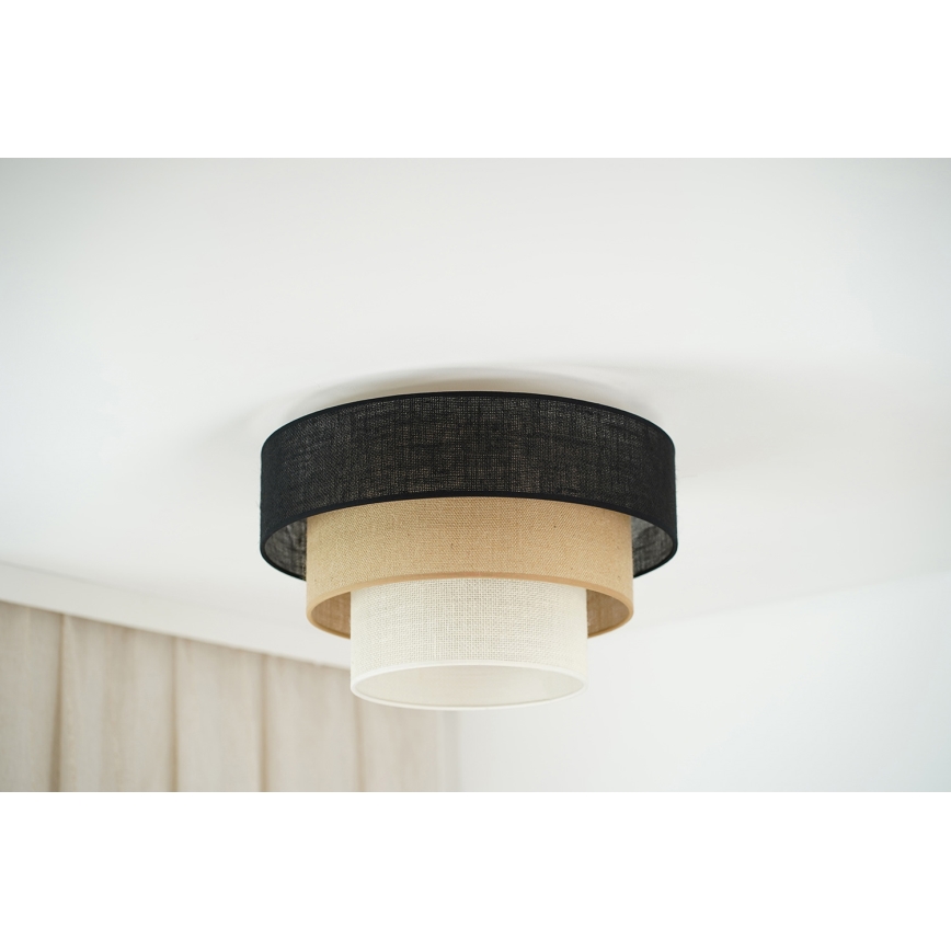 Brilagi -Lampa sufitowa ASPEN LUNETA 1xE27/15W/230V śr. 45 czarna/beżowa/kremowa