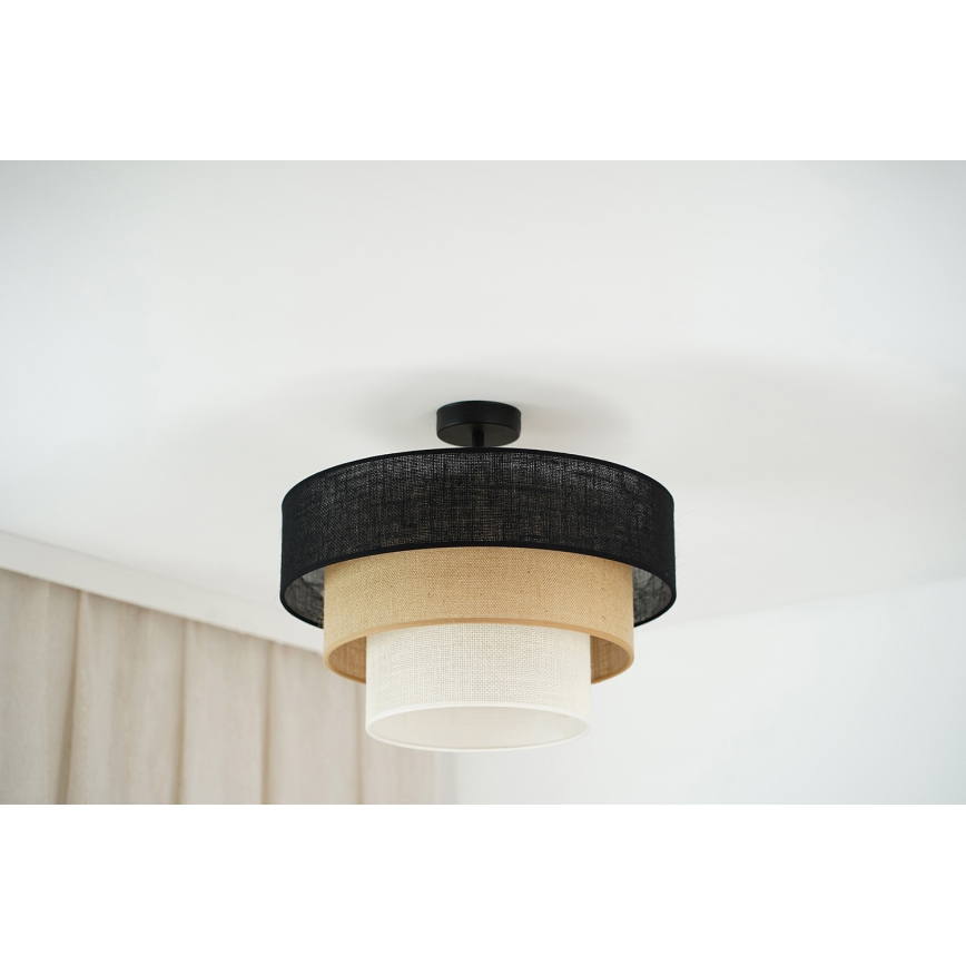 Brilagi - Lampa sufitowa ASPEN LUNETA natynkowa 1xE27/15W/230V śr. 45 cm czarna/beżowa/kremowa