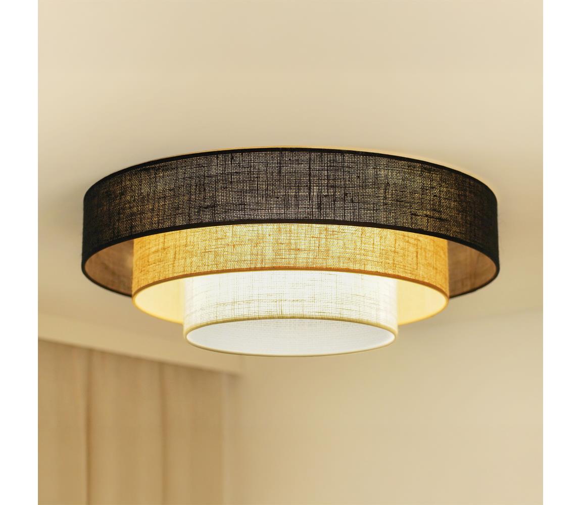 Brilagi -Lampa sufitowa ASPEN LUNETA LED/12W/230V śr. 60 czarna/beżowa/kremowa
