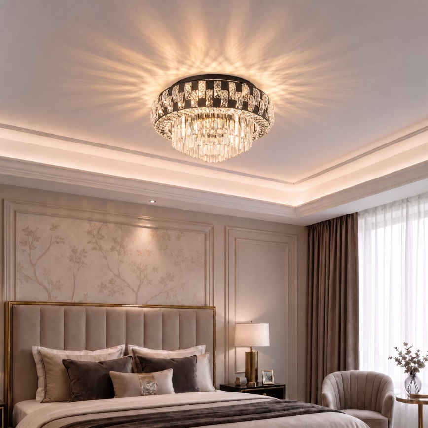 BRILAGI - Lampa sufitowa AURELIA 5xE14/40W/230V Ø 50 cm czarna