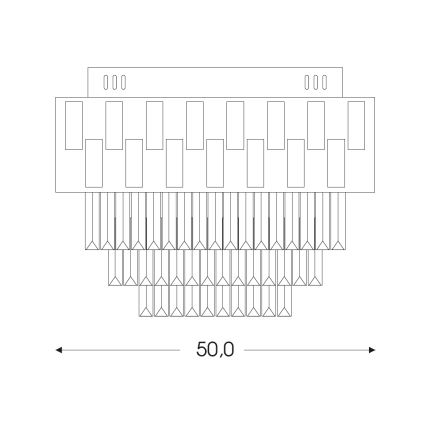 BRILAGI - Lampa sufitowa AURELIA 5xE14/40W/230V Ø 50 cm złota