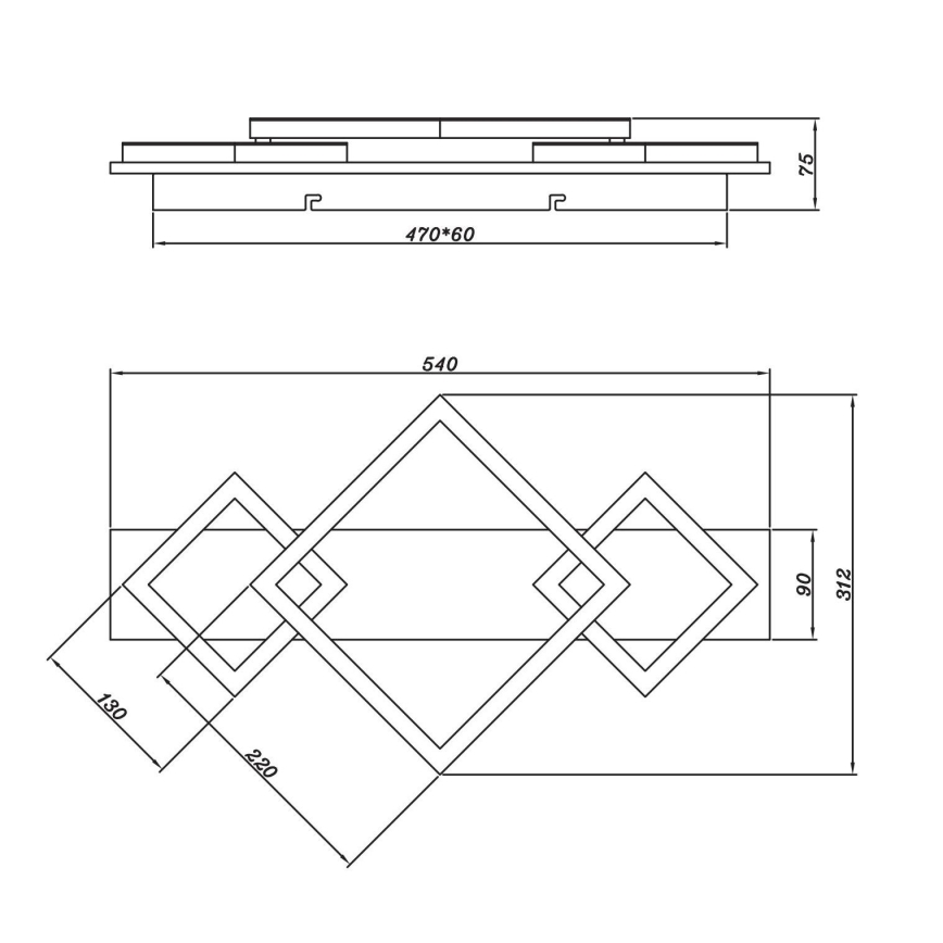 Brilagi - Lampa sufitowa AXIS I LED/24W/230V