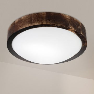 Brilagi - Lampa sufitowa CARVALHO SLIM SMOKEY 1xE27/60W/230V dąb śr. 27,5 cm