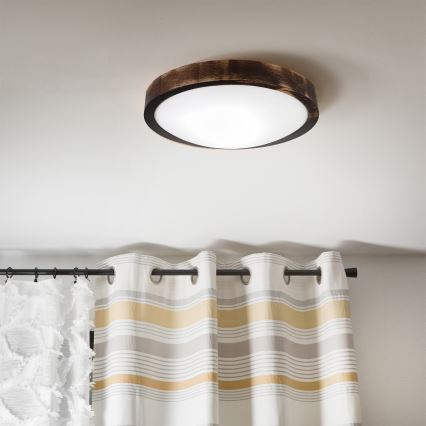Brilagi - Lampa sufitowa CARVALHO SLIM SMOKEY 1xE27/60W/230V dąb śr. 27,5 cm